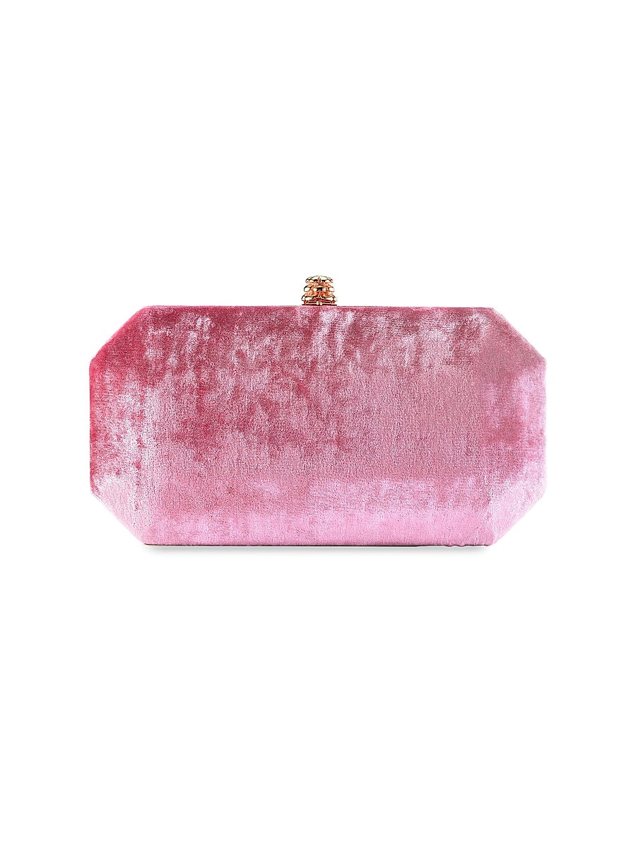 Perry Clutch Small in Crushed Velvet