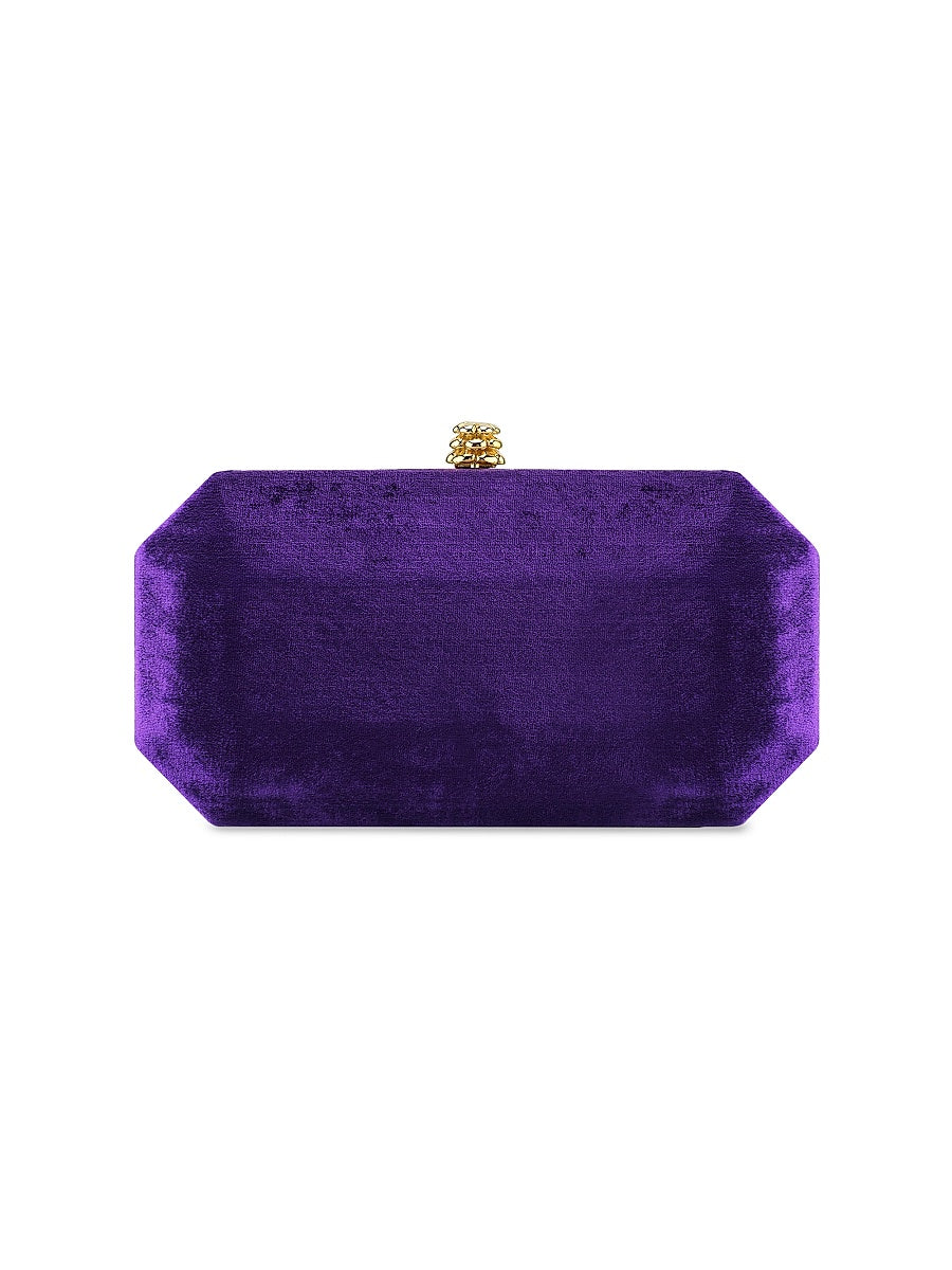 Perry Clutch Small in Crushed Velvet