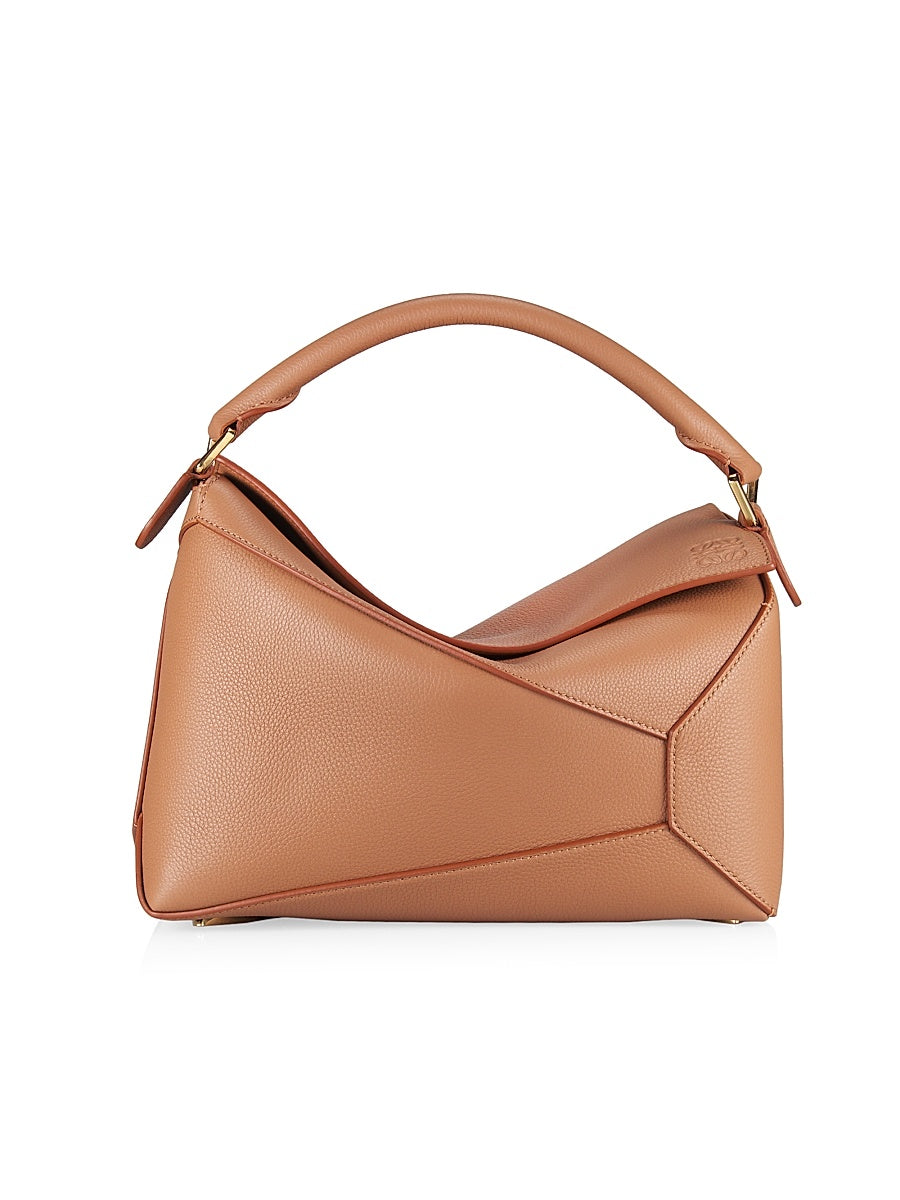 Puzzle Edge Grained Leather Bag