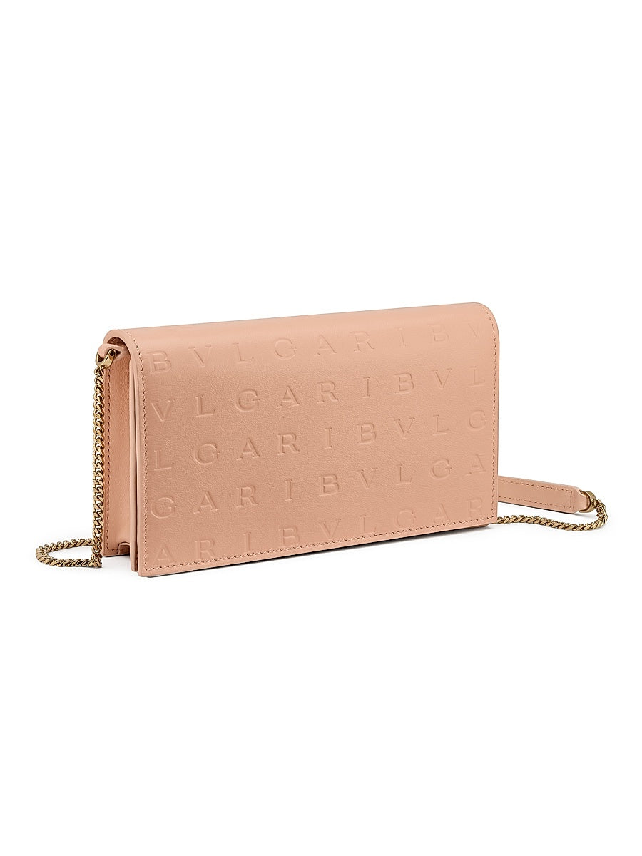 BVLGARI Logo Infinitum Leather Chain Wallet