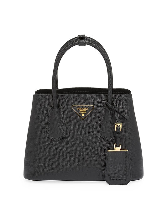 Double Saffiano Leather Mini Bag