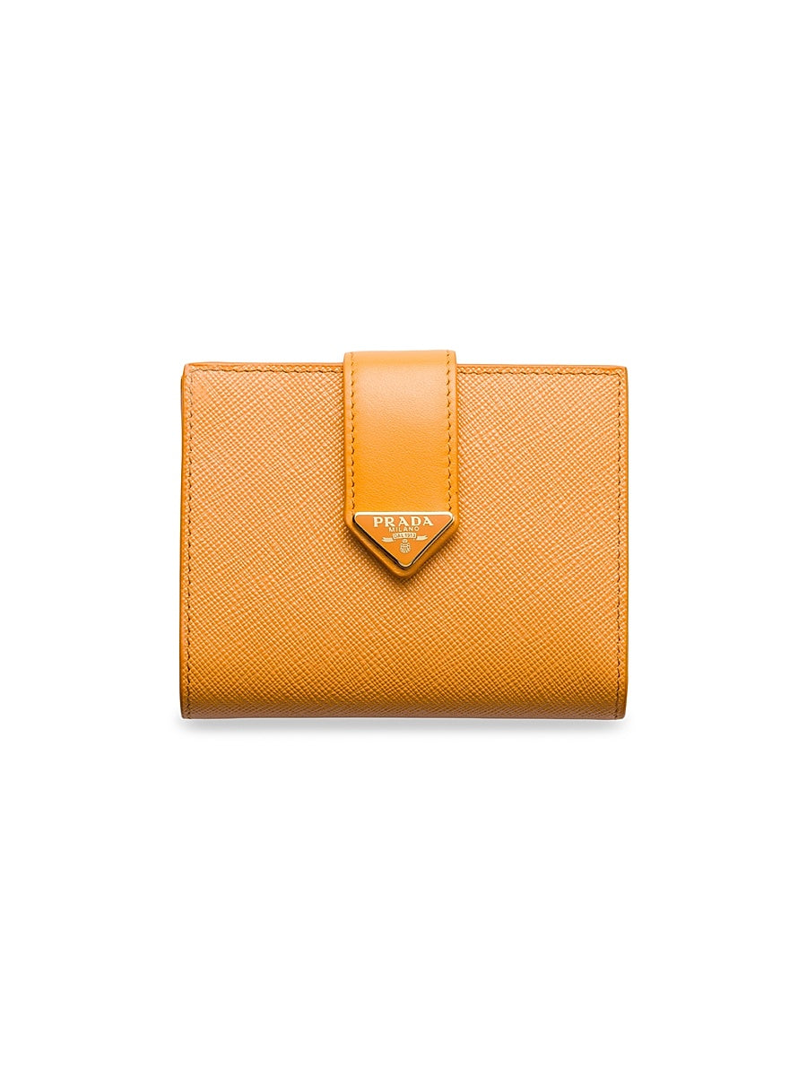 Small Saffiano and Smooth Leather Wallet