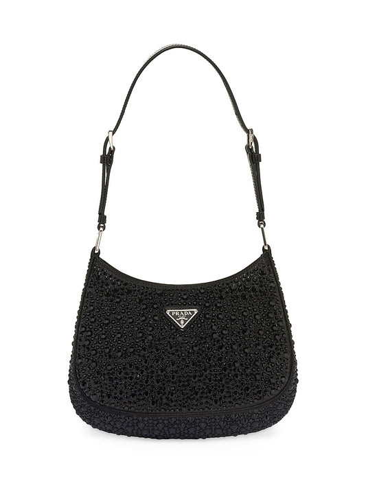 Cleo Satin Bag With Crystals