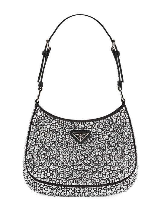 Cleo Satin Bag With Crystals
