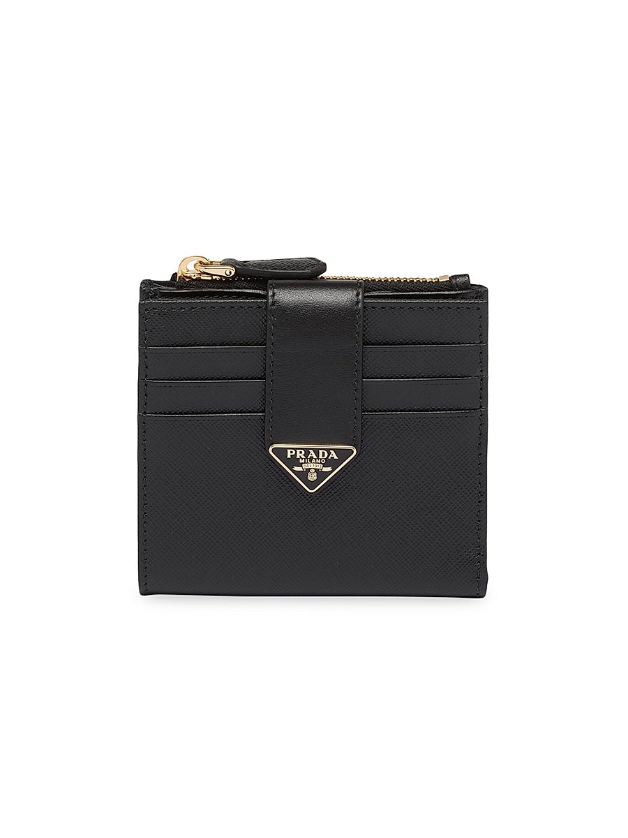 Small Saffiano and Smooth Leather Wallet