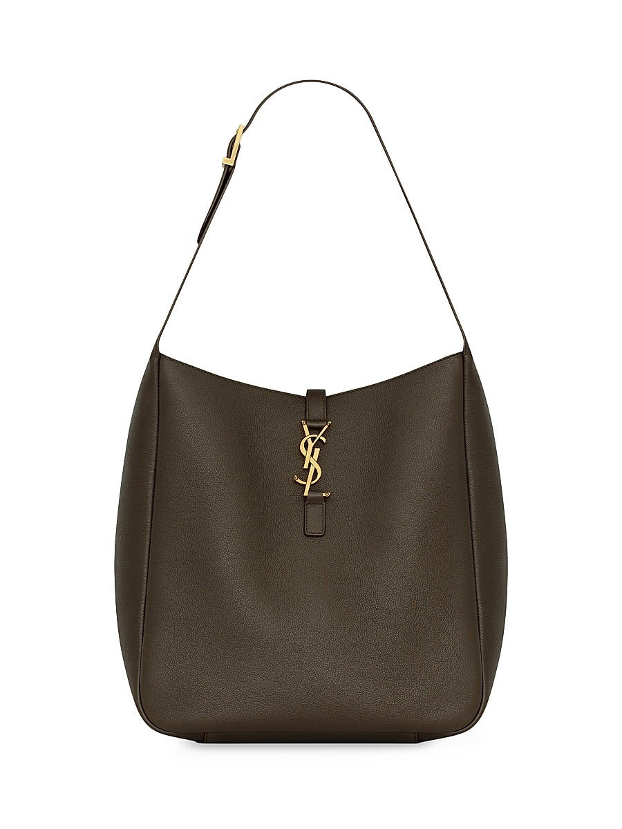 Le 5 &agrave; 7 Supple Large Shoulder Bag in Smooth Leather