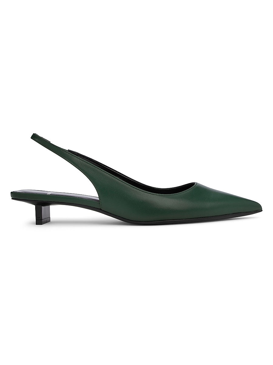 Stella 25MM Metallic Leather Kitten Heels