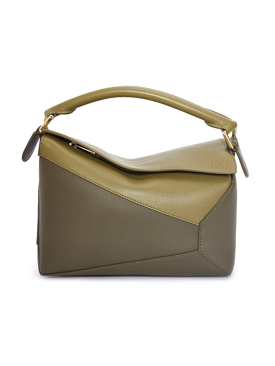 Small Puzzle Edge Leather Bag