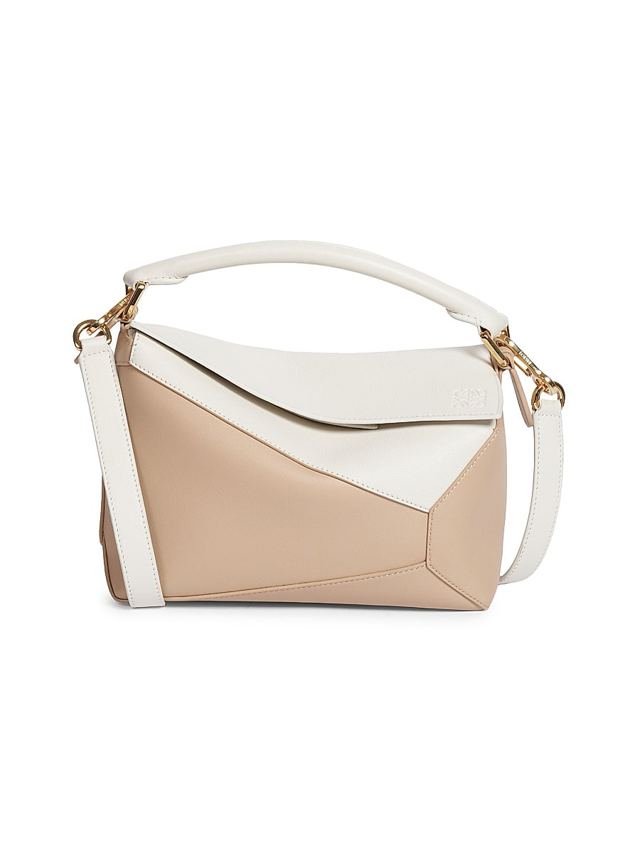 Small Puzzle Edge Leather Bag