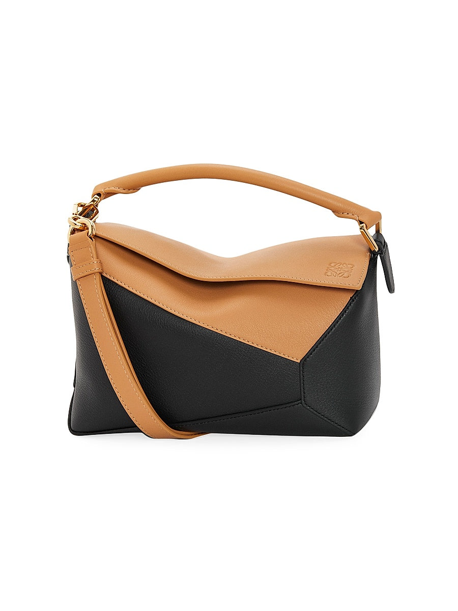 Small Puzzle Edge Leather Bag