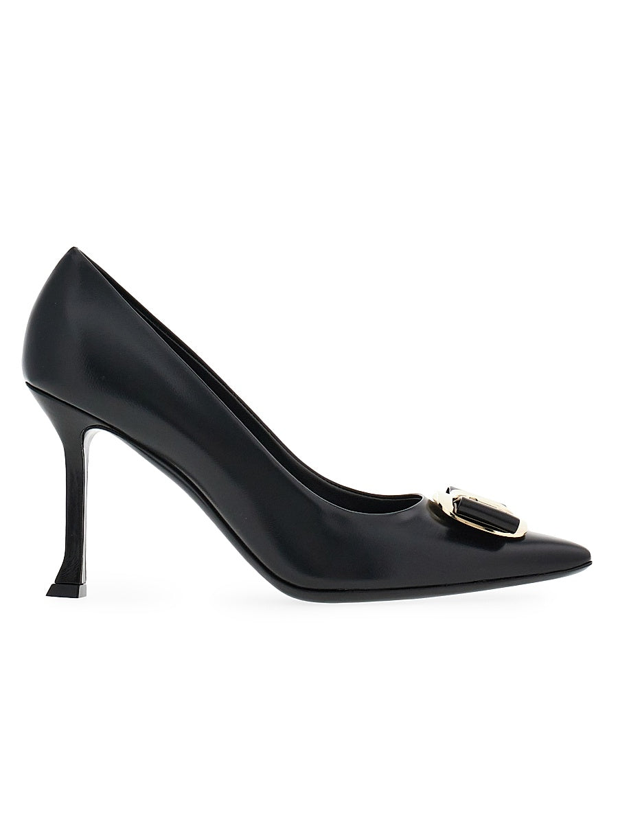 Zelma 85MM Leather Pumps