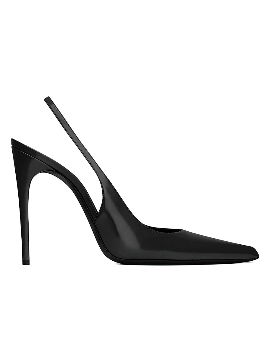 Vendome Slingback Pumps in Glazed Leather
