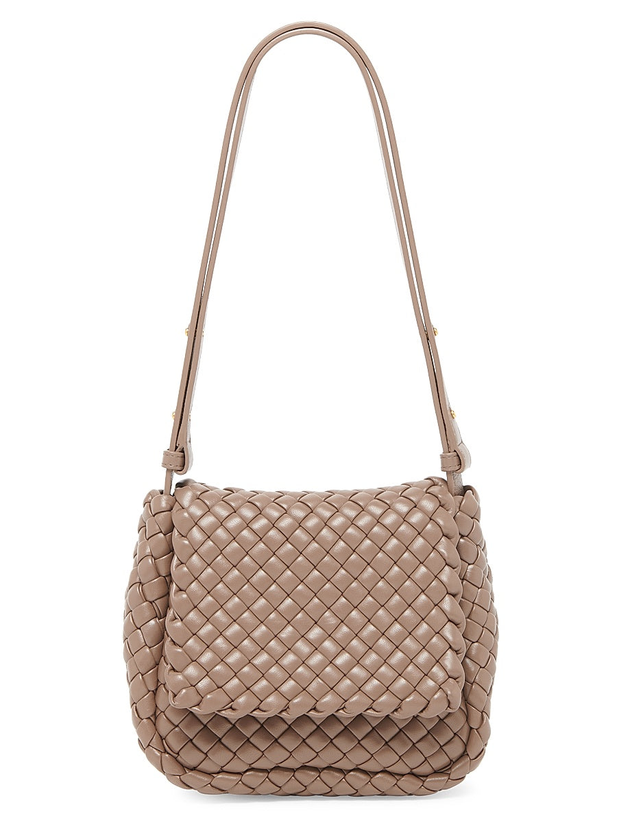Mini Cobble Padded Intreccio Leather Shoulder Bag