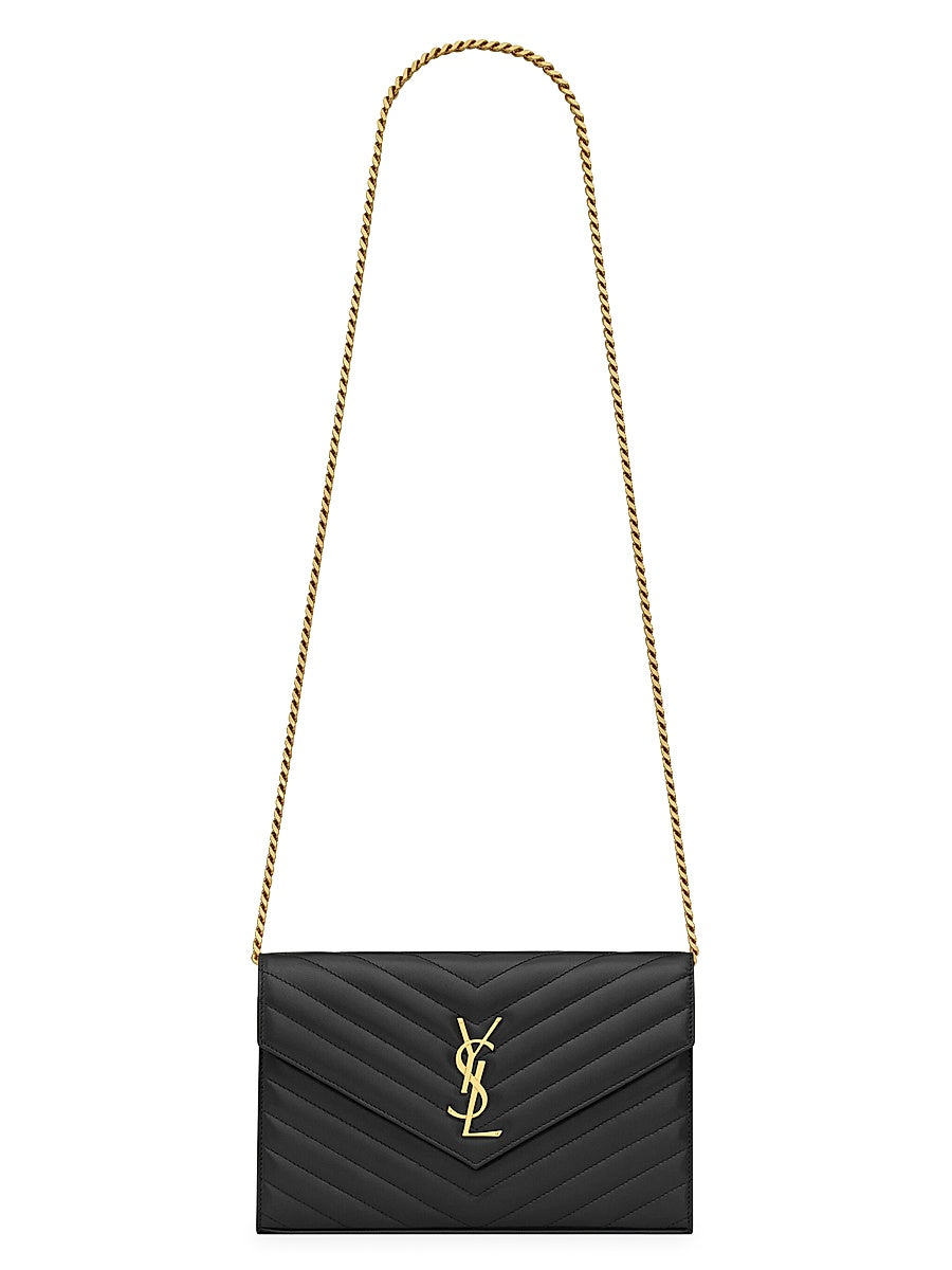 Cassandre Matelass Chain Wallet in Lambskin