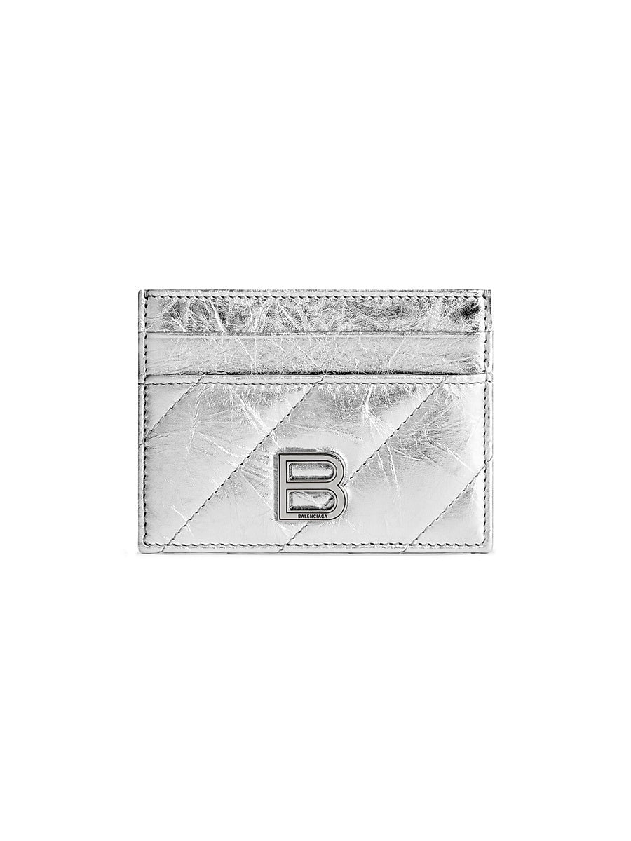 Crush Card Holder Metallized Quilted