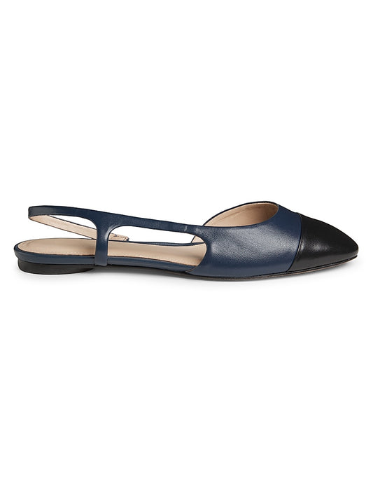 COLLECTION Leather Slingback Flats
