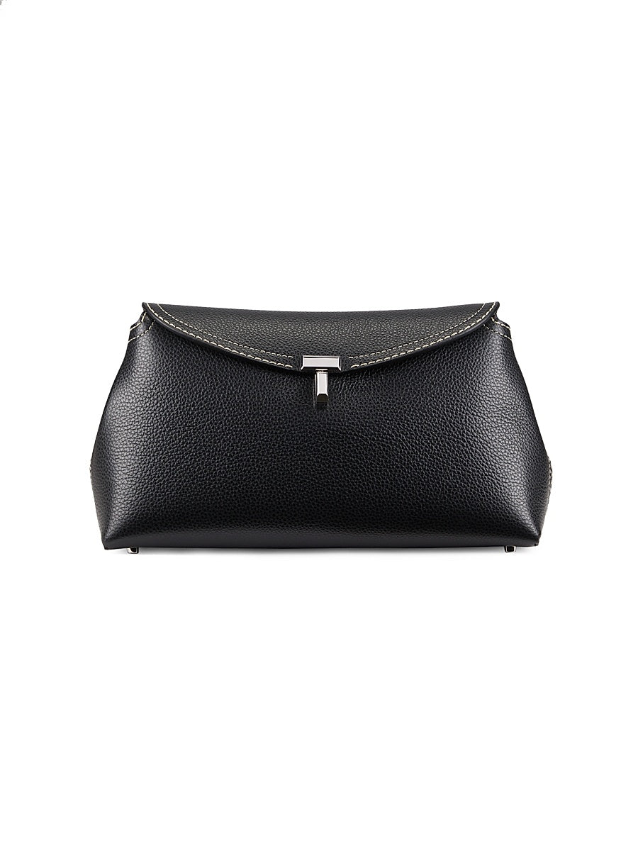 T-Lock Leather Clutch