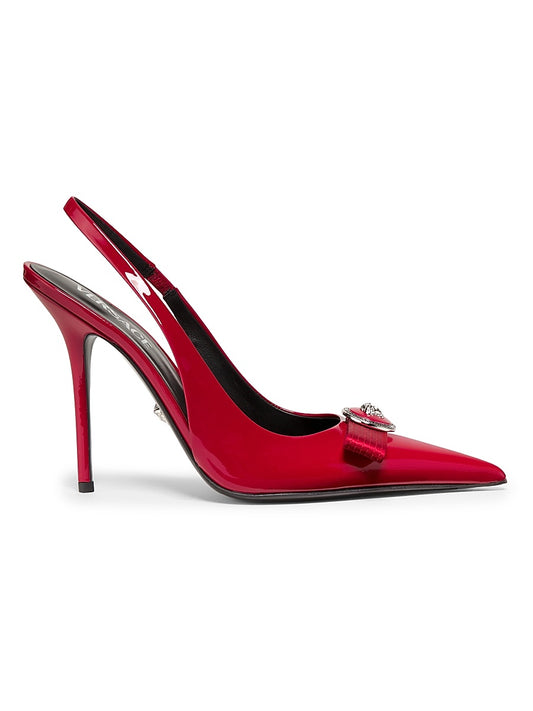 110MM Patent Leather Slingback Pumps