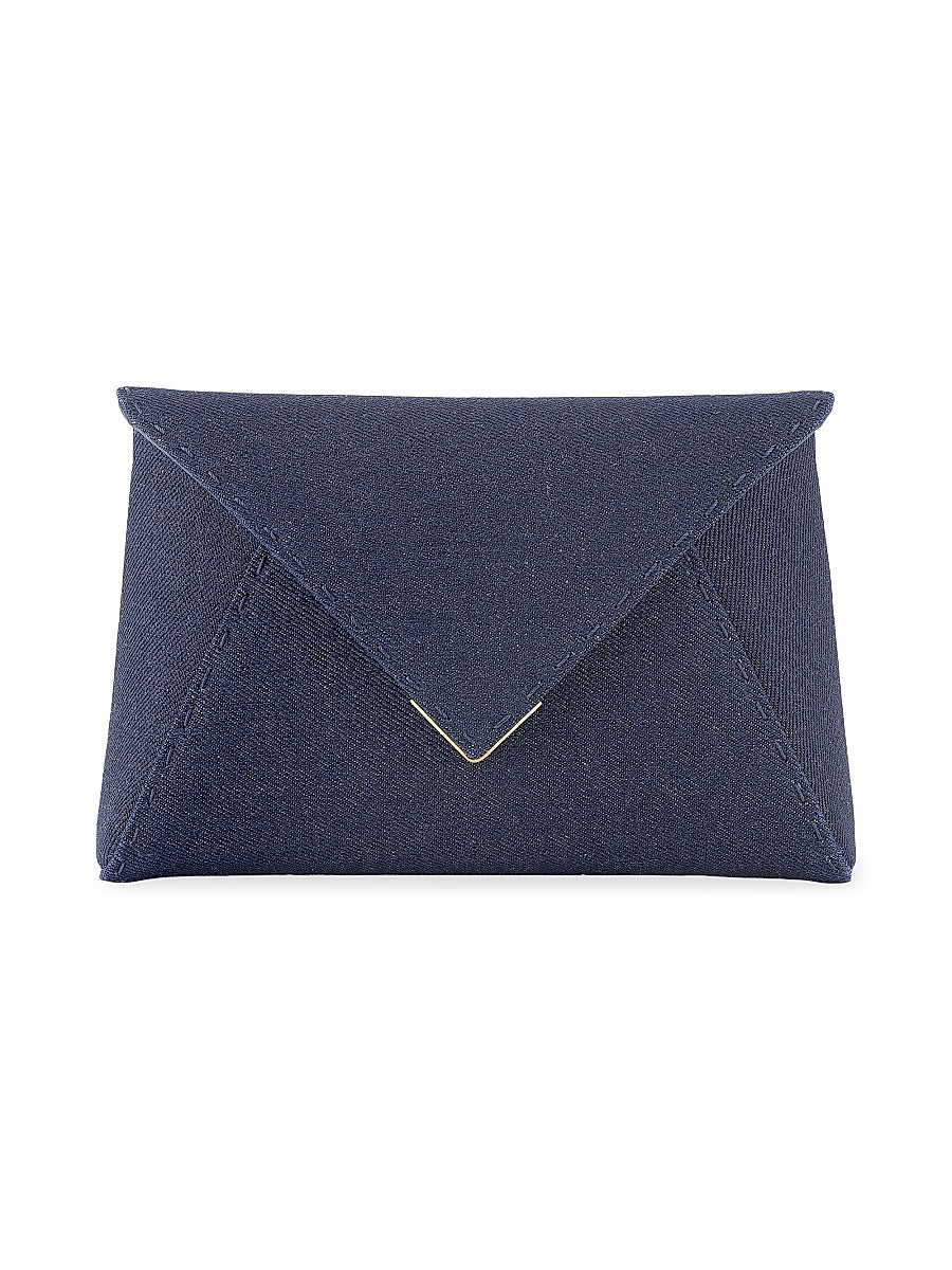 Lee Pouchet Small In Denim With Gold Hardware