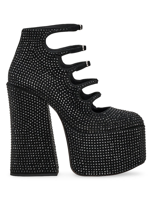 160MM The Rhinestone Kiki Ankle Boots
