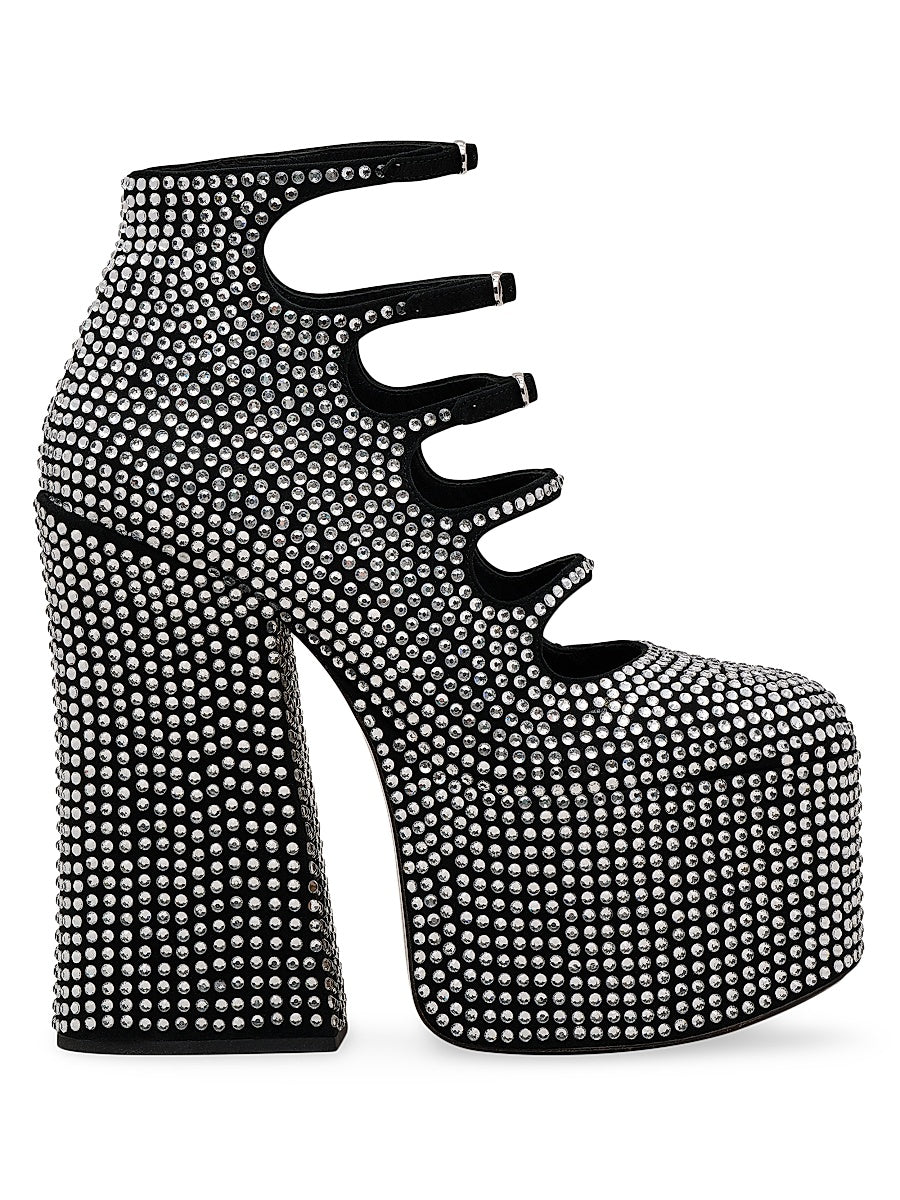 160MM The Rhinestone Kiki Ankle Boots
