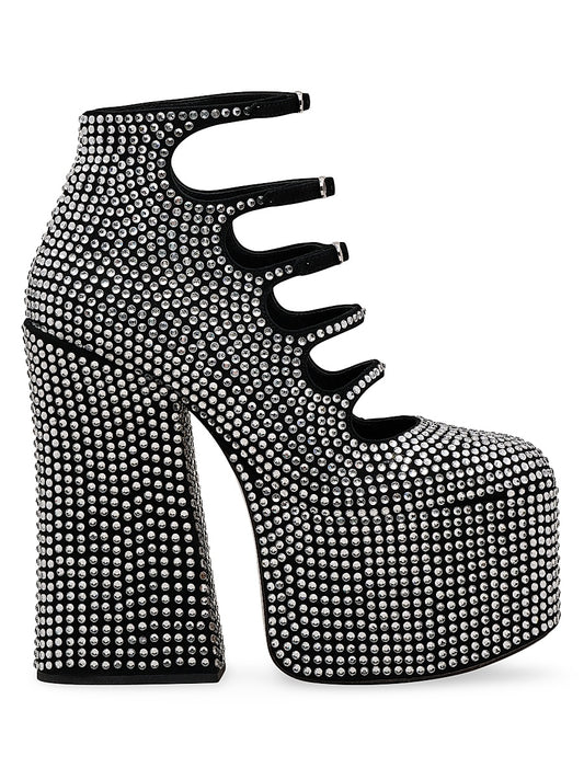 160MM The Rhinestone Kiki Ankle Boots
