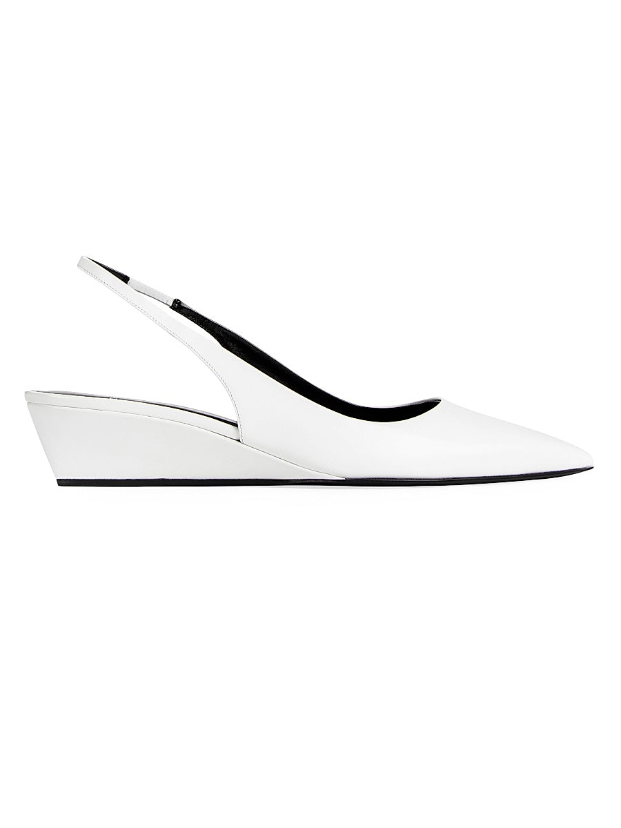 Amber 35MM Leather Wedge Pumps
