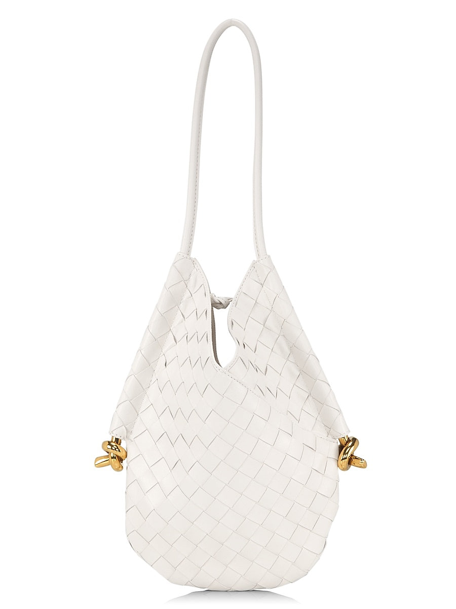 Solstice Small Intrecciato Leather Shoulder Bag