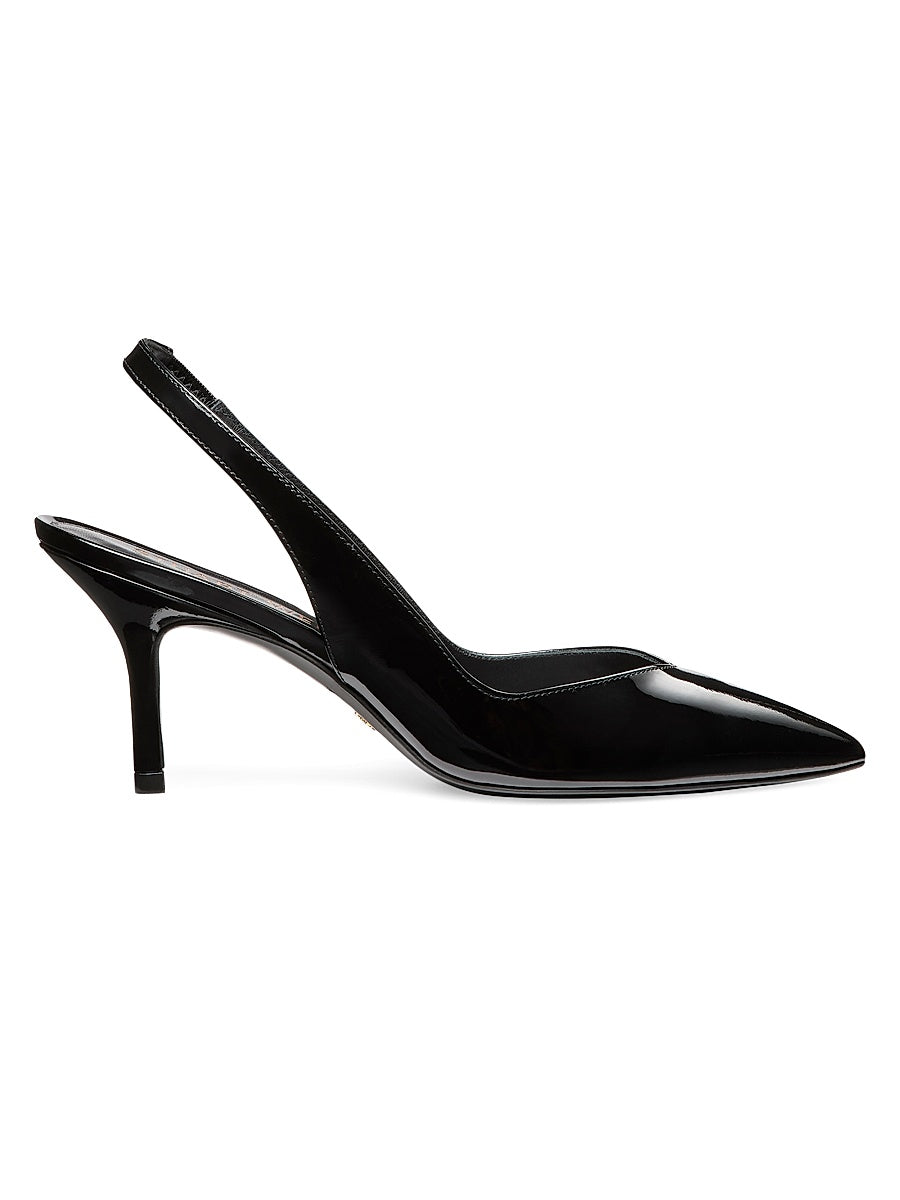 Eva 75MM Patent Leather Slingback Pumps