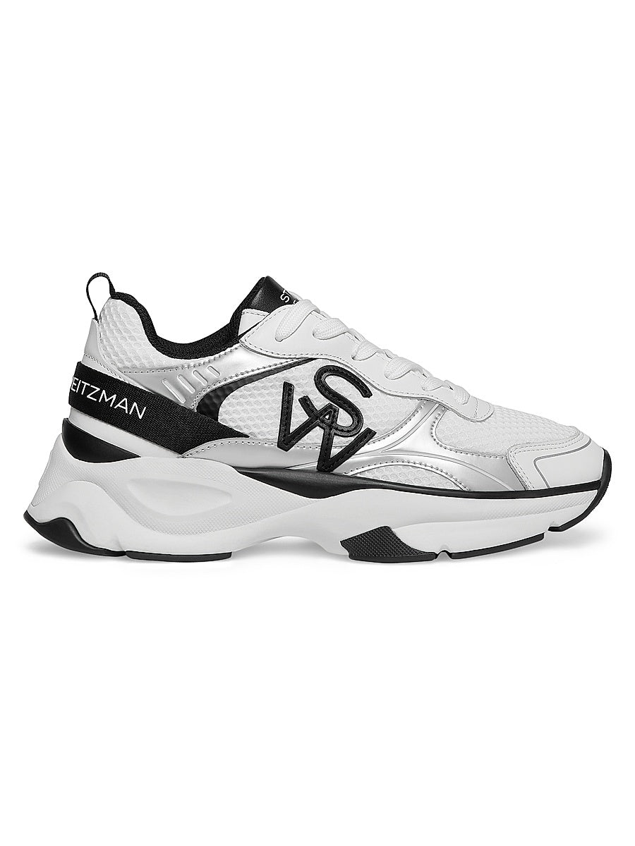 Mesh & Leather Trainer Sneakers