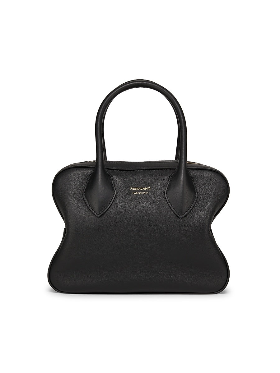 Star Leather Top-Handle Bag