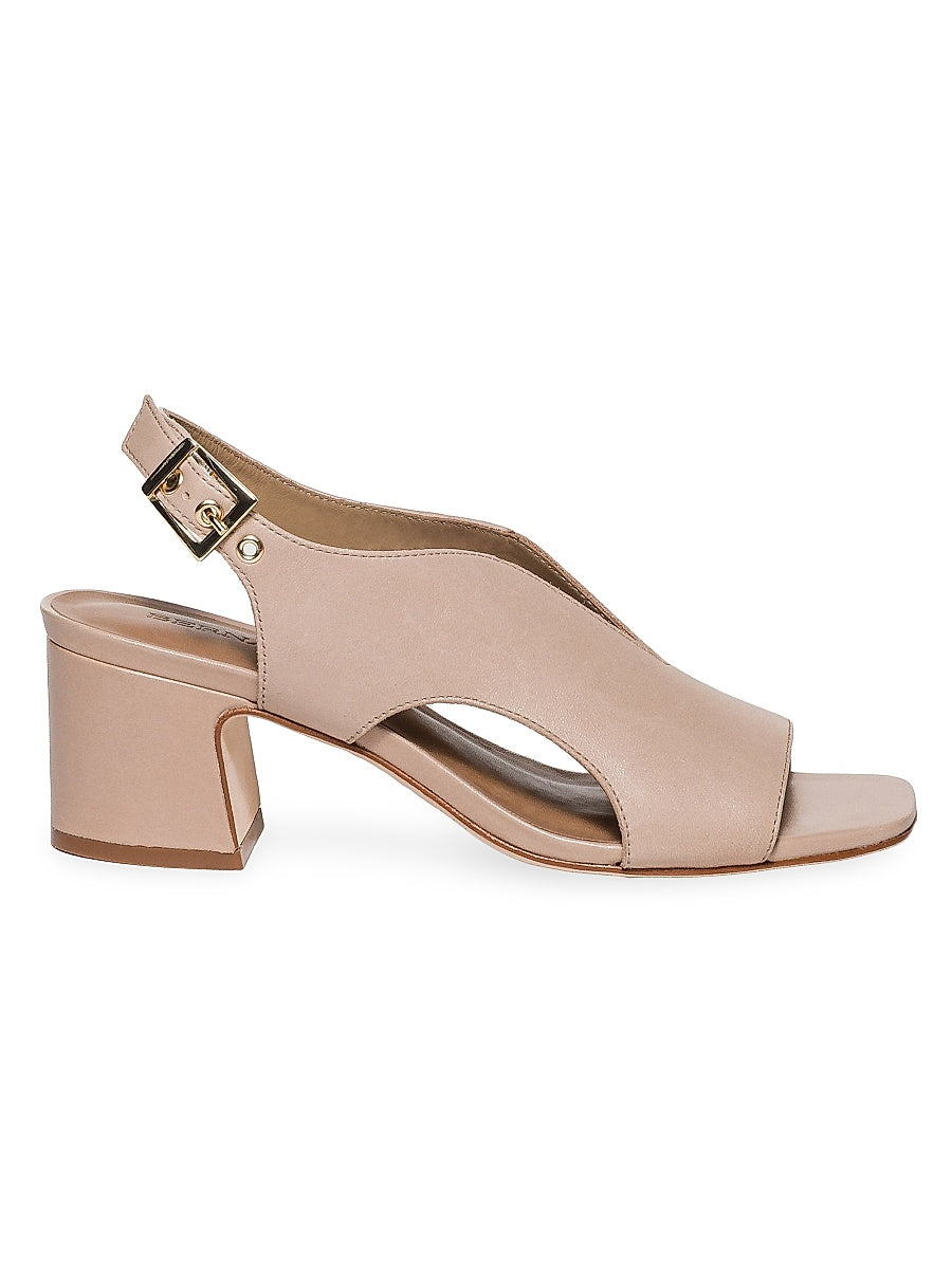 Bedford Leather Mid Heel Sandals
