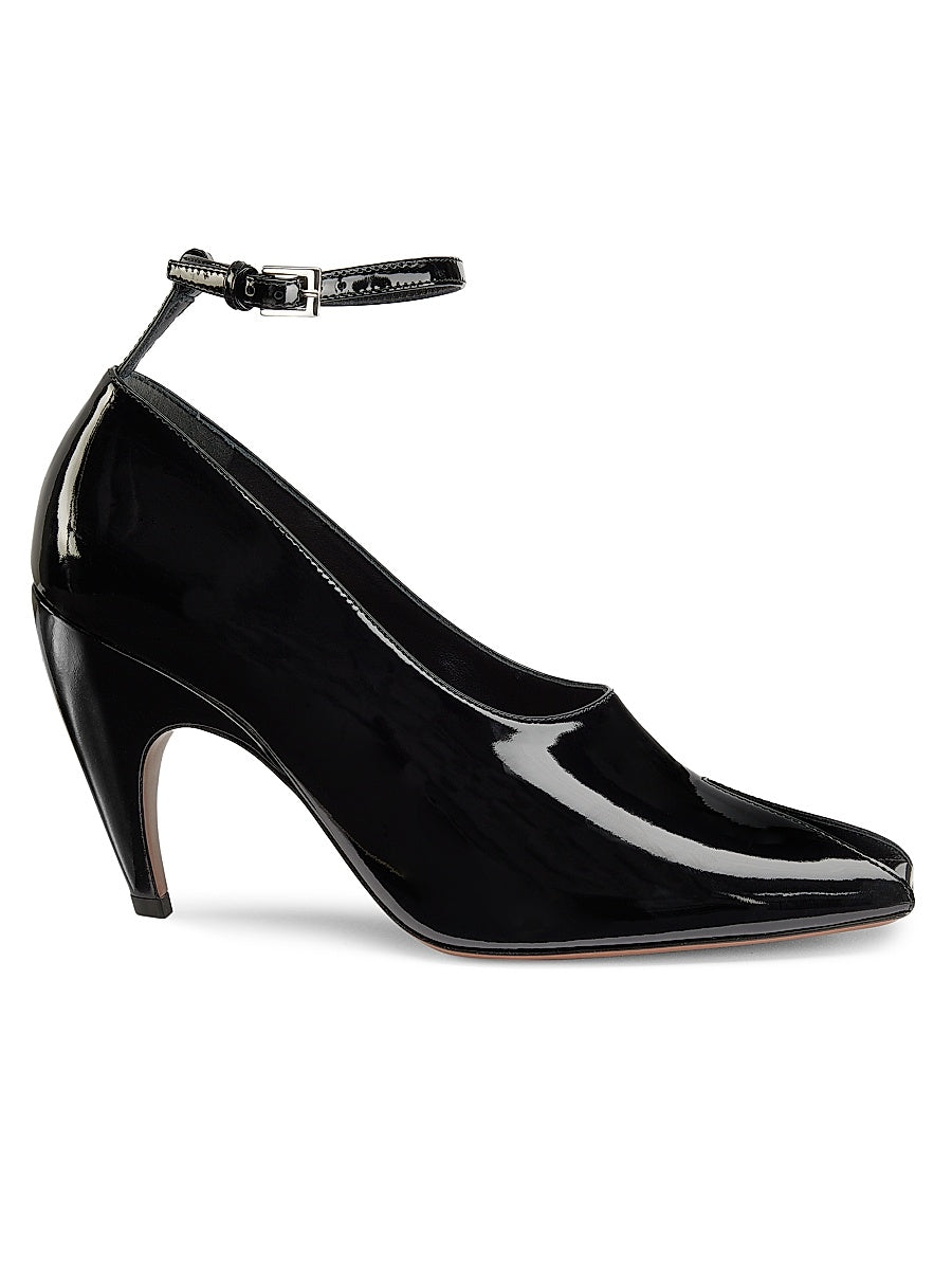 Square Toe Leather Pumps