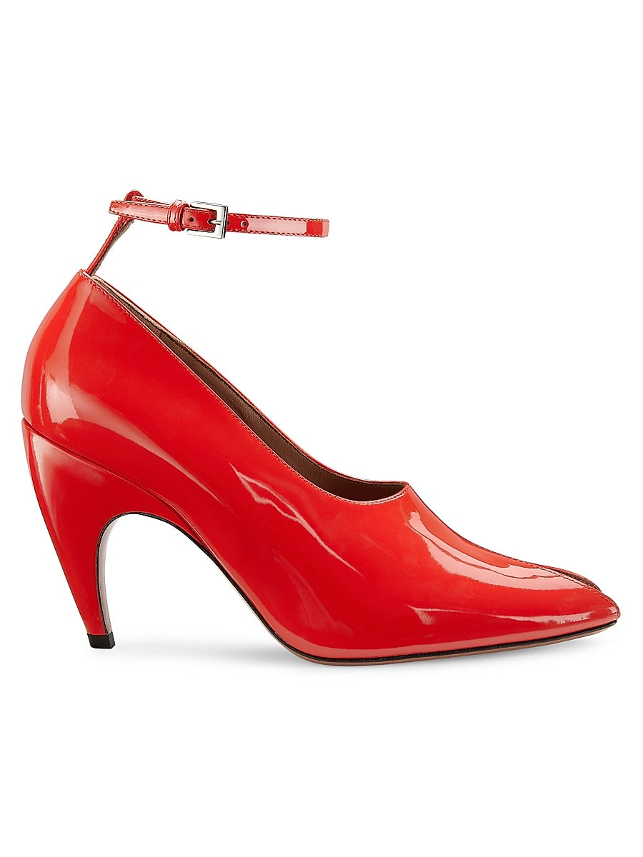 Square Toe Leather Pumps