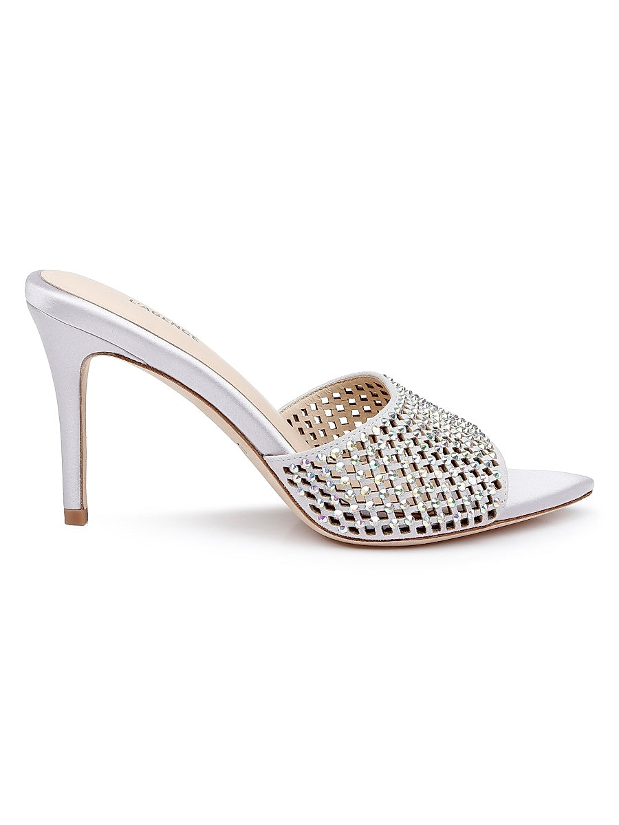 Narcise Embellished Suede Heeled Mules