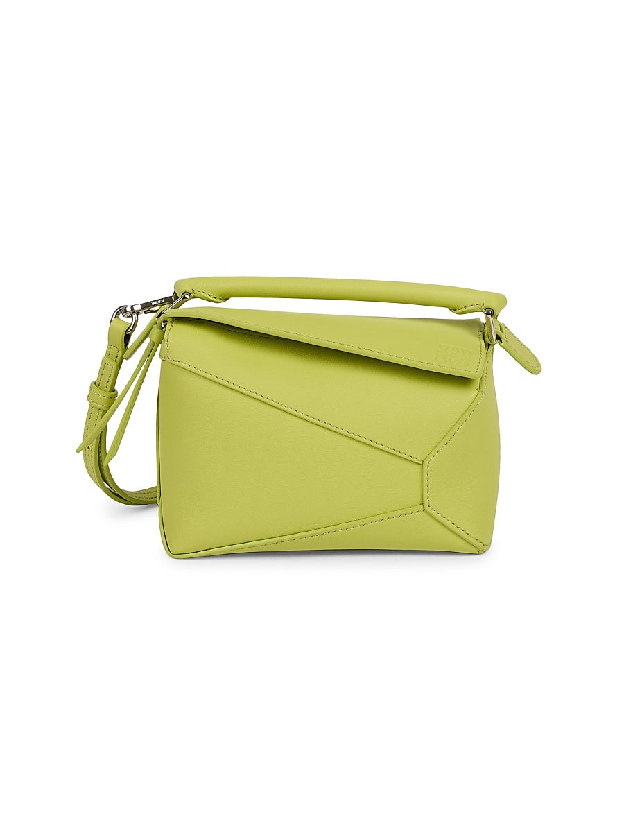 Mini Puzzle Edge Leather Shoulder Bag