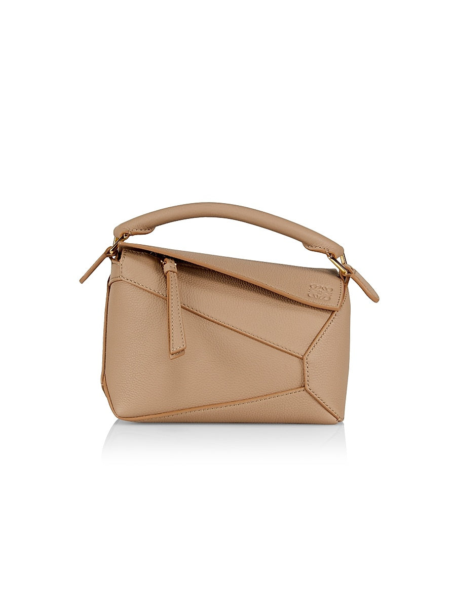 Mini Puzzle Edge Leather Shoulder Bag
