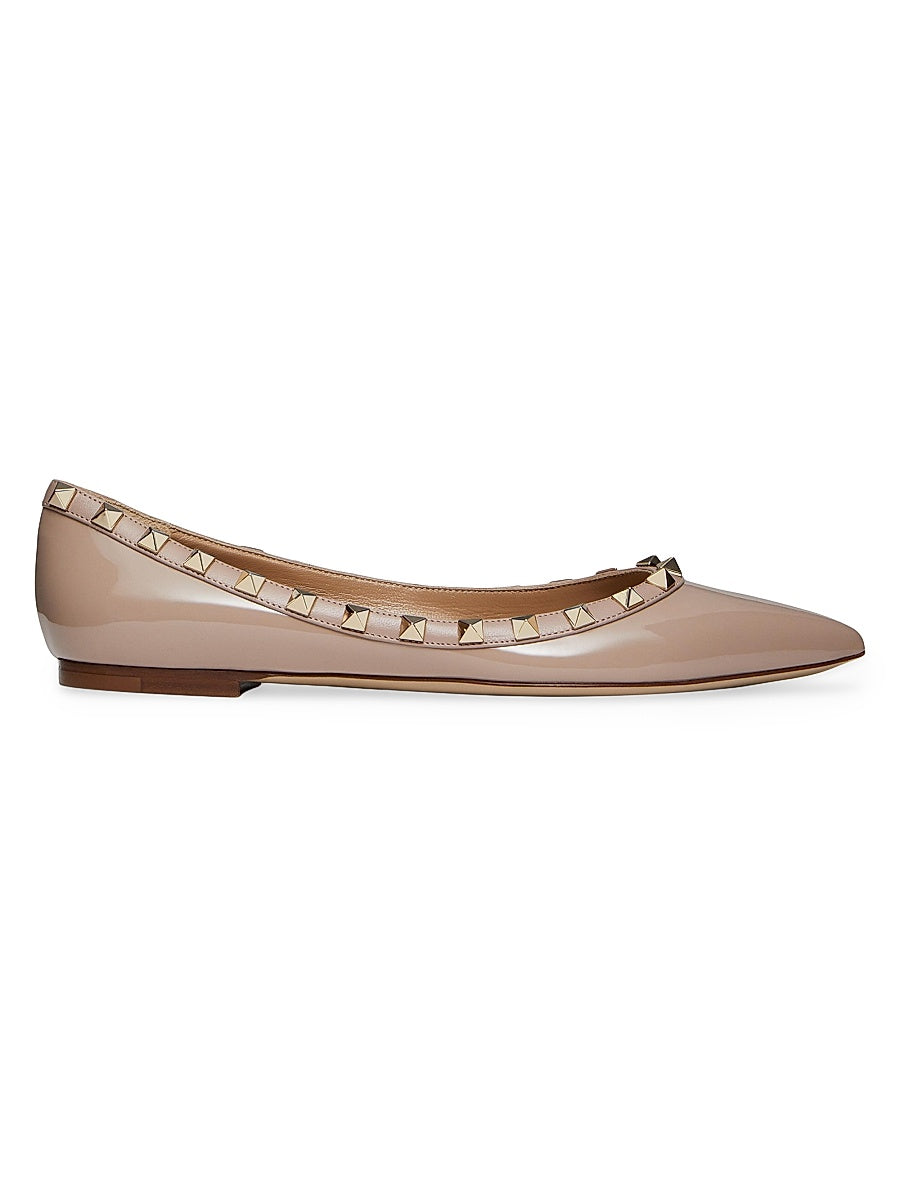 Patent Rockstud Ballet Flats