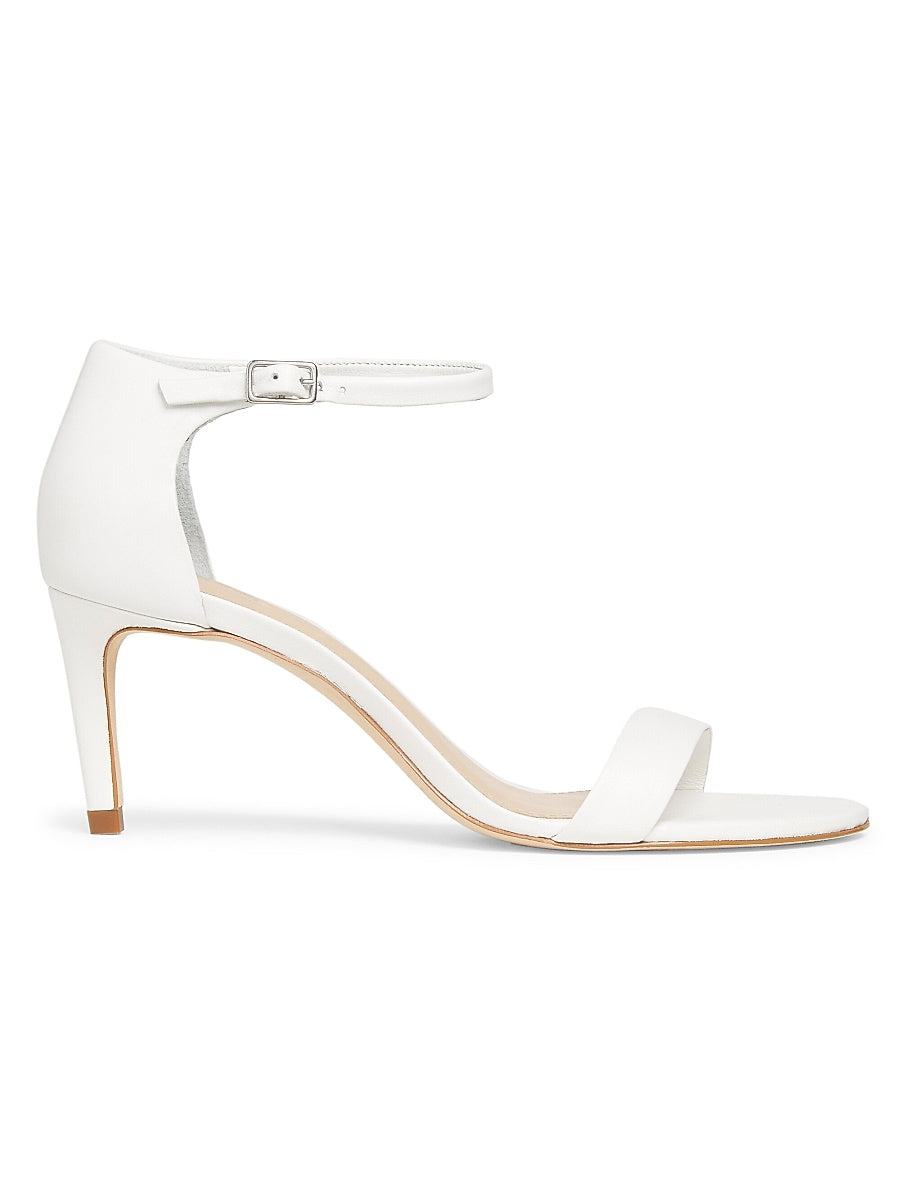 75MM Leather Ankle-Wrap Sandals