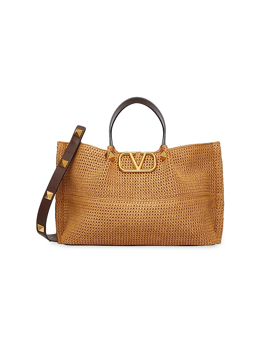 Medium Shopping Bag in Synthetic Raffia