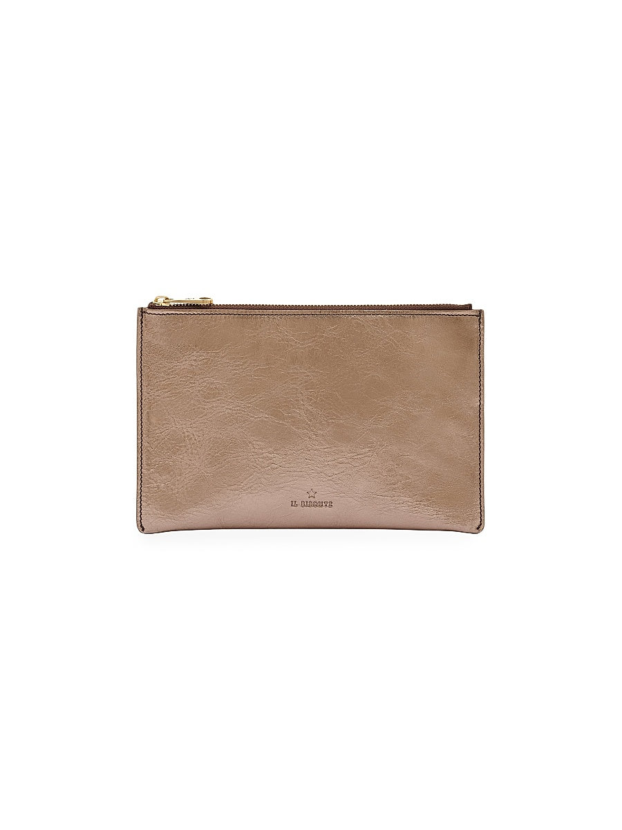 Oliveta Leather Zip Pouch