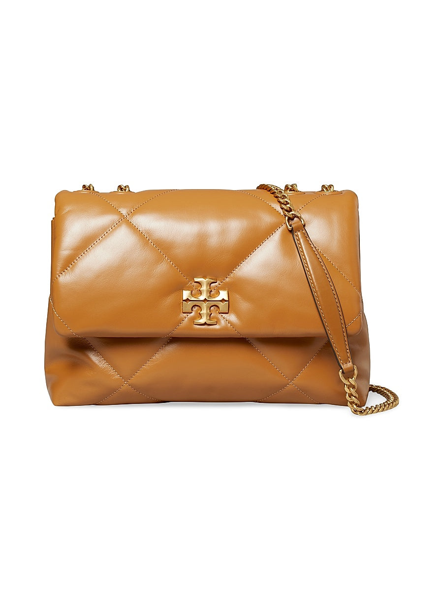 Large Kira Diamond Leather Shoulder Bag