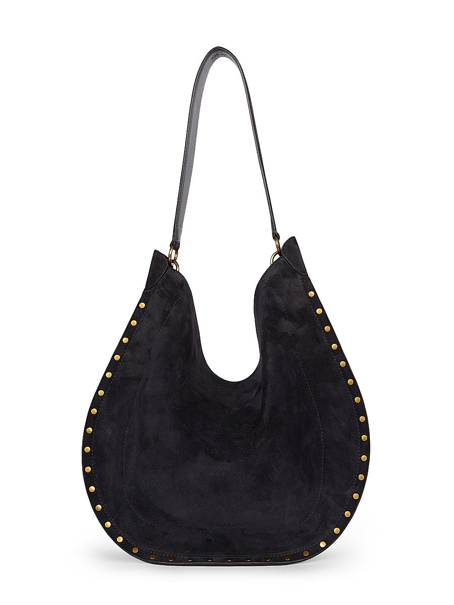 Oskan Studded Suede Hobo Bag
