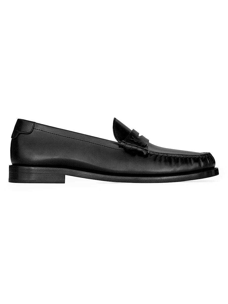 Le Loafers Penny Slippers in Glazed Leather