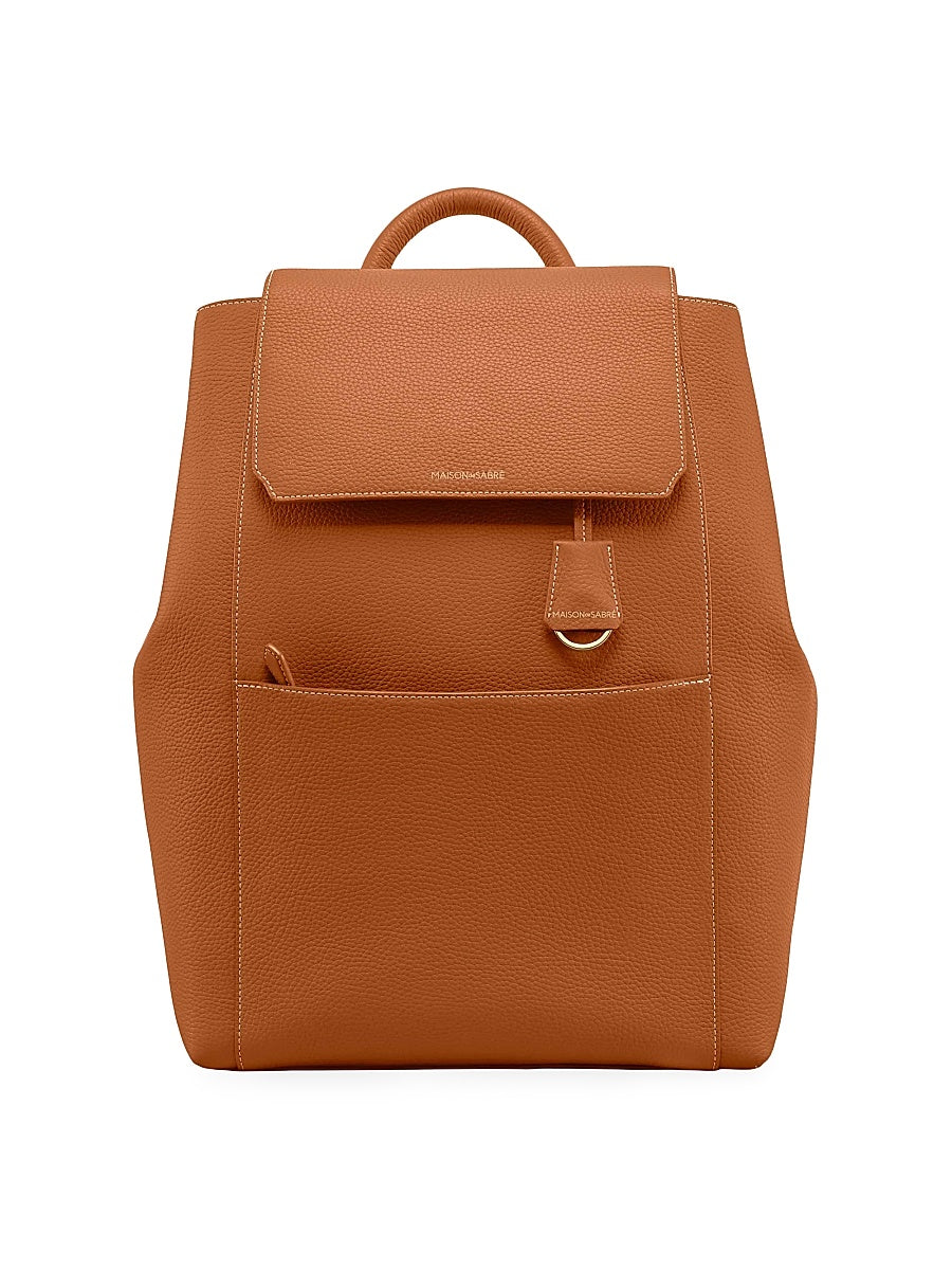 Large Leather Soft Backpack