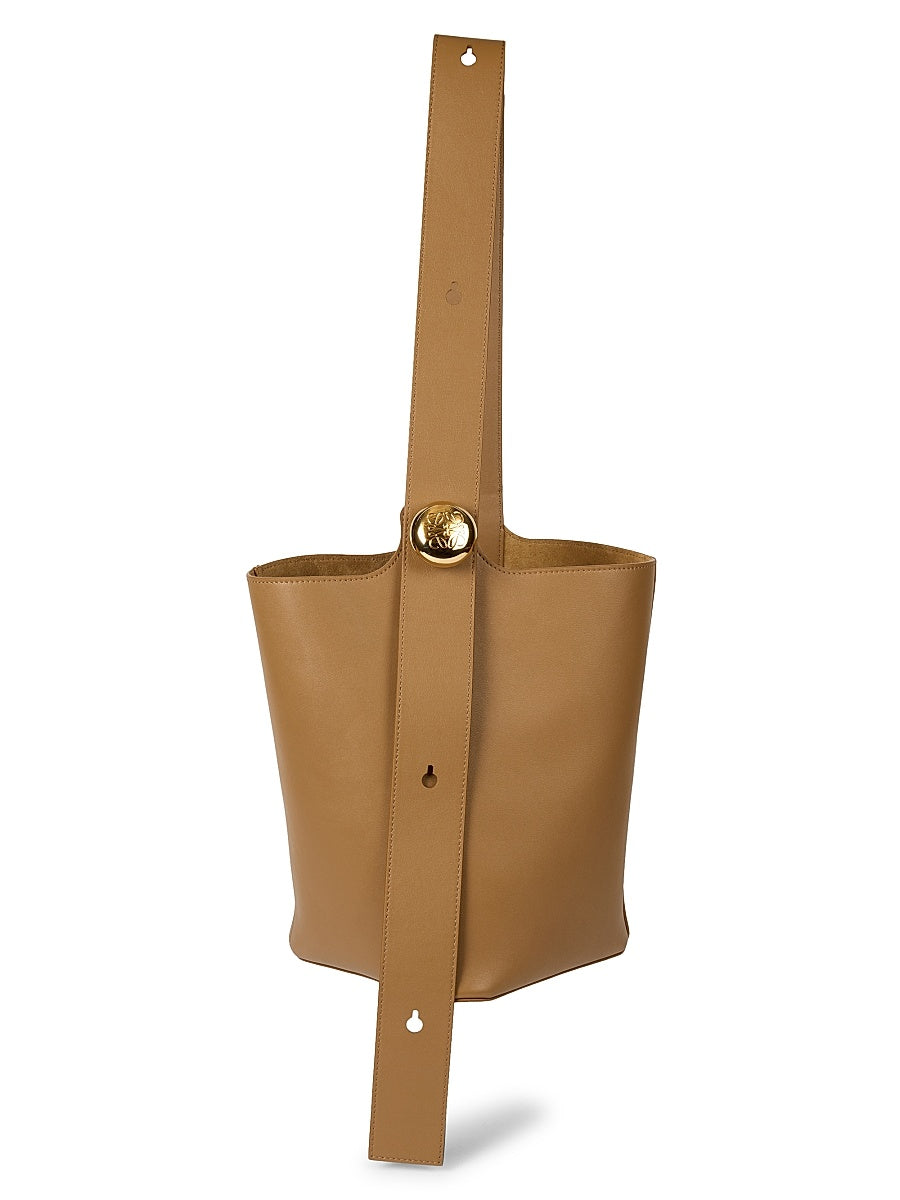 Pebbled Leather Bucket Bag
