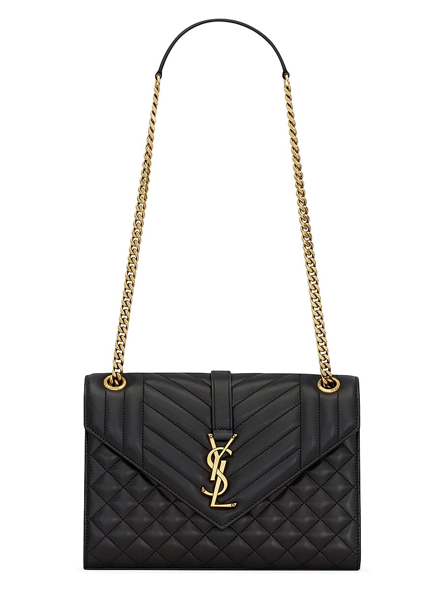 Envelope Medium Shoulder Bag in Matelass&eacute; Lambskin