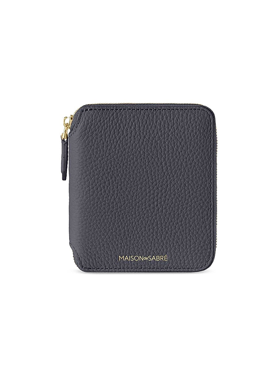 Small Leather Zip Around Wallet