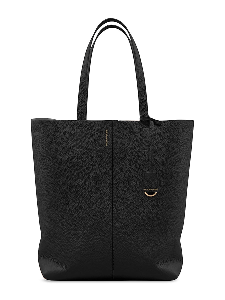 Tall Leather Soft Tote