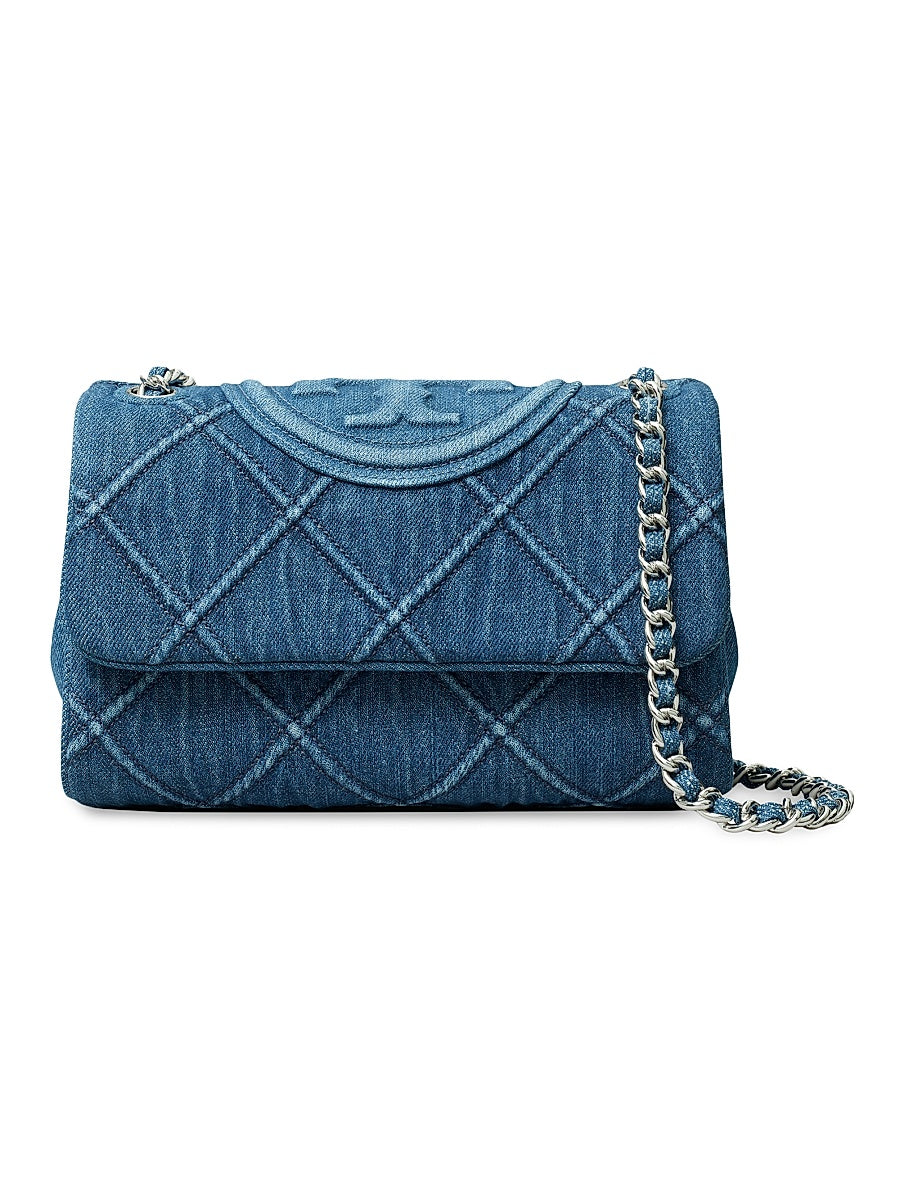 Small Fleming Denim Crossbody Bag